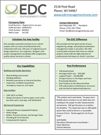 EDC Capabilities Statement EDC Capabilities Statement